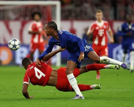 Chelsea's manager fumes as the German giants defender Jonathan Tah avoids sending-off during Champions League setback